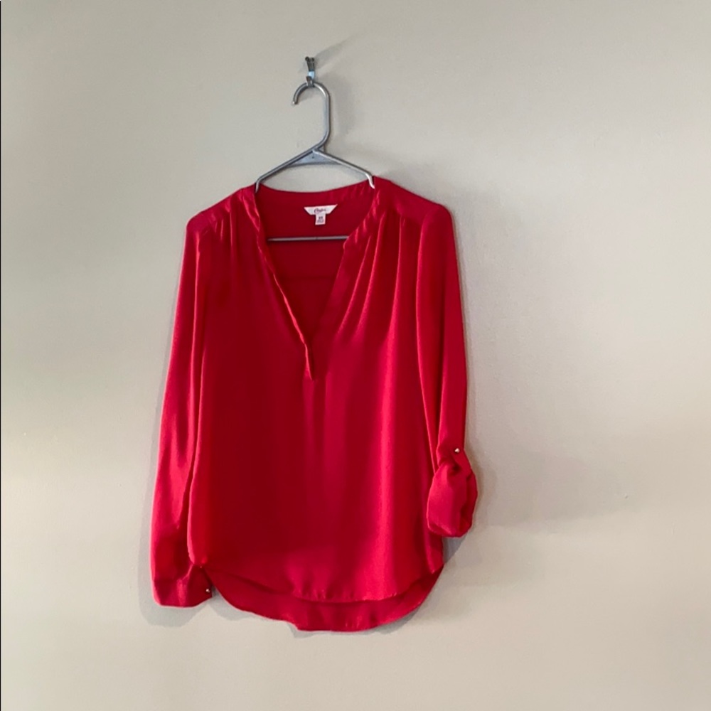 Candies XS Hot pink, rayon blouse.